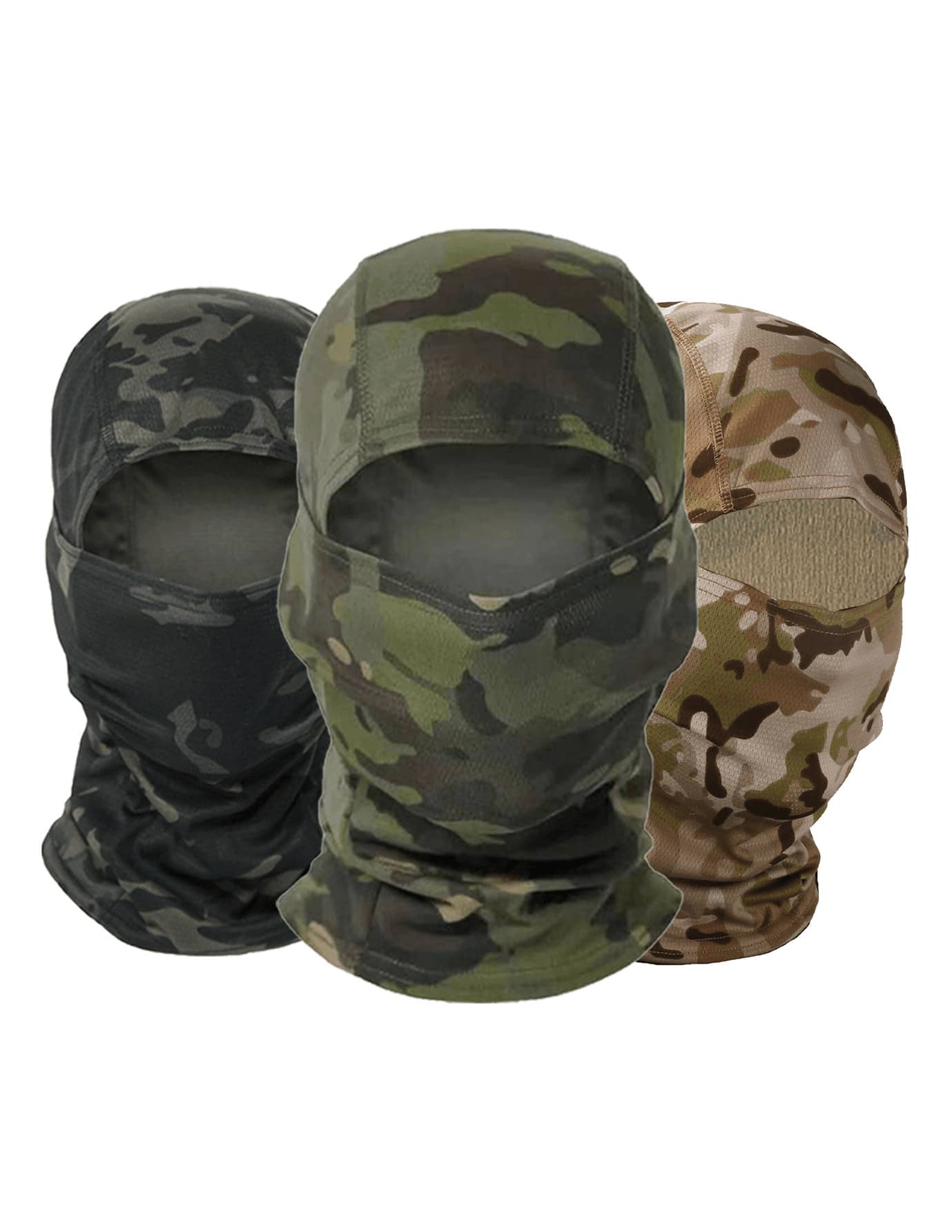 1/3pcs Unisex Ski Full Face Mask, Lightweight UV Protection Face Cover, Suitable For Motorcycle, Snowboarding And Other Sports, Breathable Full Face Mask For Men And Women, Suitable For Skiing And Various Outdoor Sports - A - View 1