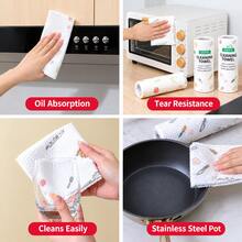 100/50pcs Washable Kitchen Paper Towels, Disposable Cleaning Wipes, High Absorbency, Non-Greasy, Roll-Up, Random Pattern, Suitable For Kitchen, Car, Living Room, Bathroom, Bedroom And Other Places, Essential For Kitchen Cleaning, Also Suitable For Kitchen Decor. Weekly Disposable Cloths, Reusable Microfiber Towel Rolls, Tear-Off Cleaning Wipes, Washable Microfiber Car Soft Cleaning Cloths, Multi-Functional Absorbent Cleaning Wipes, Rags, Kitchen Cloths, Wet Towels, Cleaning Supplies, Suitable For Party And Holiday Cleanup, Great Gift - Multicolor - View 10