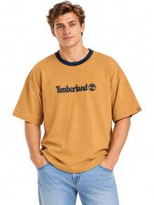Timberland Summer New Outdoor Sports Casual Loose Skin-Friendly Breathable Reversible Men's Round Neck Short Sleeve T-Shirt - Royal Blue/Orange - View 2