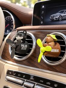 Cute Cartoon Car Air Vent Fragrance Clip, Rotating Propeller Pilot Diffuser, Replaceable Scent Pad Car Air Vent Fan, Long-Lasting Car Interior Decor, Suitable For Men And Women - A - View 4