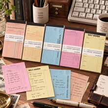Vintage Ticket Memo Pad 50pcs/Pack, Narrative Chapter Light Retro Salt-Style Minimalist Versatile DIY Scrapbook Material Base Paper - one-size - View 7