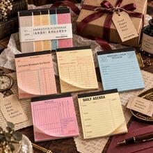 Vintage Ticket Memo Pad 50pcs/Pack, Narrative Chapter Light Retro Salt-Style Minimalist Versatile DIY Scrapbook Material Base Paper - one-size - View 8