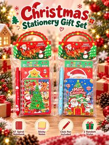 3pcs Christmas Stationery Gift Set: Notebook, Pencils, And Cute Christmas Sticky Notes-Christmas-Themed Study Set, Perfect Holiday Gift - Multiple Styles - View 7