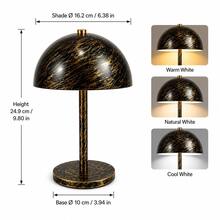 Lampu Meja LED Portabel Isi Ulang, Peredupan Sentuh/Pengalihan Cahaya 3 Warna, Pengisian Daya USB, Lampu Malam Pintar Nirkabel, Desain Bodi Logam, Dekorasi Rumah Modern, Cocok Untuk Kamar Tidur, Ruang Tamu, Ruang Makan, Luar Ruangan, Bar, dan Berbagai Suasana Lainnya, Pilihan Hadiah Ideal - Cahaya tiga warna - View 12