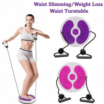 1 đĩa xoay eo cầm tay có dây kéo, thiết bị tập thể hình tại nhà hoặc phòng gym, dùng cho Pilates và yoga, đĩa xoay eo tạo dáng cơ thể tại nhà, máy xoay massage tại nhà, tập luyện cơ bụng