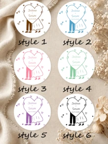 Personalized Wedding Stickers, Customized Couple Labels, Groom & Bride Stickers, Wedding Favor Stickers, Envelope Seal Stickers, Customized Wedding Labels - Custom Stickers - View 3