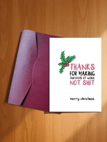 1pc Fun Rudolph Christmas Card (With Envelope) - Perfect Gift For Friends, Family And Colleagues - A Unique Holiday Greeting Gift - C - View 24