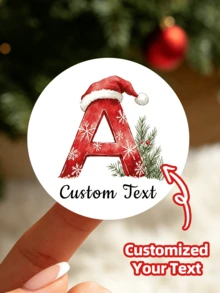 1/90/120/180/300pcs Customizable Pattern & Text Multi-Color Multi-Size Round Christmas Stickers, PVC Waterproof Oil-Proof, Suitable For Christmas Party Celebration, Christmas Gift Box Packaging, Potted Plant Decoration, Funny Item Classification, Personalized & Versatile, Perfect For Parents, Colleagues, Best Friends, Close Friends, Couples, Etc., Compatible With Christmas, Party, Birthday - Multicolor - View 2