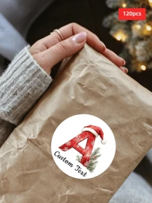 1/90/120/180/300pcs Customizable Pattern & Text Multi-Color Multi-Size Round Christmas Stickers, PVC Waterproof Oil-Proof, Suitable For Christmas Party Celebration, Christmas Gift Box Packaging, Potted Plant Decoration, Funny Item Classification, Personalized & Versatile, Perfect For Parents, Colleagues, Best Friends, Close Friends, Couples, Etc., Compatible With Christmas, Party, Birthday - Multicolor - View 43