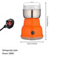 迷你電動研磨機，廚房使用，300ml容量，超細食品研磨機，適用於研磨咖啡、調味料、胡椒、穀物。僅適用於研磨乾燥且柔軟的食材（請勿接觸水）。研磨工具。 - 英規插(220-240V) - 查看 12