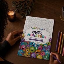 Creative Doodle Coloring Book For Adults & Teens, Foodie Desserts & Cute Monsters, Sketch Trace & Color Activity Pages, Cute Easy Designs For Stress Relief, Relaxation & Mindfulness, Screen-Free Art Fun, Holiday Birthday Travel Gift - Creative Doodle Coloring - View 5