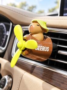 Car Air Vent Aromatherapy Clip, Cute Cartoon Pilot Car Diffuser With Rotating Propeller Air Vent Fan, Essential Oil Car Fragrance Diffuser Aromatherapy Decor, Car Interior Decoration Accessory, Cute Gift For Women And Men - A - View 14