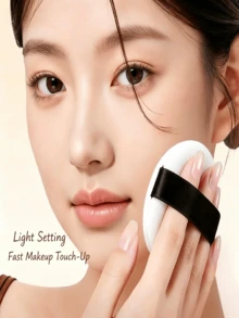 5/10/20Pcs Skin‑Friendly Short‑Plush Powder Puff, Round Reusable Setting Cosmetic Puff, Even Powder Pick‑Up Makeup Puff For Loose Powder & Honey Powder, Multi‑Pack Makeup Accessory - Multicolor - View 3