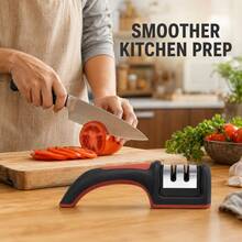 Multifunctional Manual Kitchen Knife Sharpener Multi‑Stage Quick Sharpening Tool Non‑Slip Base For Kitchen Knives Scissors Household Cutlery Polishing Gadget - Multicolor - View 3