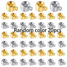 20/50pcs Copper Crimp Beads Spacer Beads End Caps/Bead Caps Terminal Accessories, Suitable For Handmade Bracelets, Necklaces, Earrings, Keychains, Anklets And Other Jewelry Making, Can Be Used As Decorative Crimping Beads In Jewelry Crafting - Cylindrical - View 14