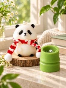 3/2pcs Set Cute Panda Shaped Aromatherapy Candles, Creative 3D Bamboo Shaped Craft Candles, Healing Cartoon Adorable Desktop Decor, Home Atmosphere Decoration, Birthday Holiday Gift, Ins Style Soft Decor Photo Prop, Niche Artistic Handmade Aromatherapy Candles - Decorative Candles - View 11
