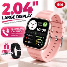 Smartwatch With 2 Straps, 2.04" HD Display, Bluetooth Calling, AI-Customized Watch Faces, Heart Rate & Sleep Monitoring, Menstrual Cycle Reminders, Multi-Sport Modes, 5–10 Days Battery Life, IP68 Waterproof - View 2