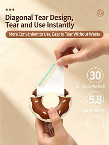 7Pcs/1Set Donut Portable Lint Remover, Lint Remover, Angled Tear-Off Brush For Pet Hair And Clothing, Compact And Portable, Suitable For Travel, Office, And Home Use - Multicolor - View 6