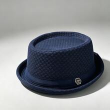 British Style Men's Jazz Hat Breathable Mesh Flat Brim Fedora Foldable Sun Hat Unisex All Season Wear - A - View 6
