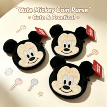Mesuca Disney 1pc Cartoon Character Printed Mini Tote Bag, Zipper‑Closure Handbag, Portable Daily Carry Pouch, Ideal Casual Storage & Festival Gift For Animation Lovers - Multicolor - View 1