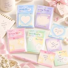 Dream Shattered Ice Series Sticky Notes 40pcs/Pack Fresh Dreamy Message Tear-Off Memo N-Times Reusable INS Creative Planner Supplies - one-size - View 5