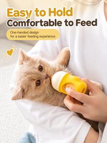 Lock Yellow 20ml Anti-Choke Pet Feeding Bottle, 0-1 Month Old Pet Nursing Feeder, Newborn Kitten And Puppy Home Nursing Feeding And Watering Tool - 20ml - View 3