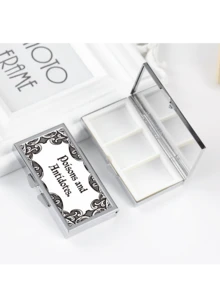 Custom Pill Box, Personalized Vintage European-Style Pill Box, Portable Pill Dispenser. Precise 1-2 Pill Dispenser, Convenient Medication Storage Box, Easy-To-Use Design, Plastic Material, Portable Travel Pill Box, Dispenser Box, Large Capacity Medication Box, Back To School Gift, Halloween Gift, Christmas Gift (Empty Pill Box Only) - Multicolor - View 10