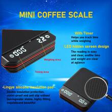 Mini Digital Coffee Scale, 0.1g High Precision Sensor, One-Touch Tare, Multi-Unit Switch, Touch Buttons, Auto Power-Off. Rechargeable, Slim & Portable. Perfect For Camping, Outdoor Meal Prep, Coffee Enthusiasts, Kitchen & Baking. - Black - View 5