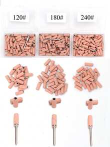 1 Box Mini Pink Nail Filing Strips, Suitable For Nail Drills, Small Size, Grit 180#, 240#, Suitable For Acrylic Nails And Gel Nails - وردي - مشاهدة 1