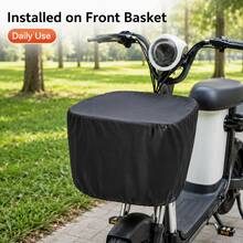 1pc Black Extra Large Electric Scooter Front Basket Rain Cover, Universal Waterproof Bag For Electric Bike, Motorcycle, Bicycle, Battery-Powered Scooter Basket - Bicycle Basket Rain Cover - View 11