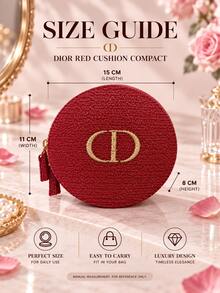 Dior Red Padded Bag, 15*11*8cm, Lightweight, Easy To Carry, For Daily Essentials, Minimalist Design, Red Premium Lining, High-Quality Fabric, Suitable For Travel Storage. - Red - View 4