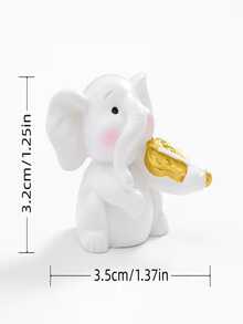 5-Piece Musical Elephant Figurine, Decorative Ornament, Creative Home Decor, Bedroom, Desktop/Office Decoration, Car Center Console Decoration, Fairy Garden Accessory, Dollhouse Scene Setup - Outdoor Desk Decoration, DIY Handicraft, Graduation Season Gift, Friend Gift, Teen Welcome Party Gift, Such As Birthday Or Wedding Gift. - Multiple Styles - View 5