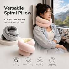 Twistable Spiral Travel Neck Pillow, Flexible Bendable Multi Shape Camping Head Support Pillow, Portable Soft U-Shaped Neck Rest For Airplane Car Outdoor - Multicolor - View 2