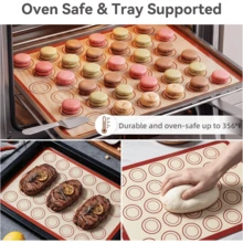 2pcs Macaron Silicone Baking Mat, Non-Stick Baking Mat, 30-Circle Macaron Baking Mat, Heat-Resistant Oven Liner, Suitable For Cookies, Pastries, Bread, Pizza - View 10