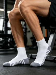 3/5/10/20/30 Pairs Men's Ankle Socks Spring Summer Autumn Black White Outdoor Sports Short Socks - Multicolor - View 2