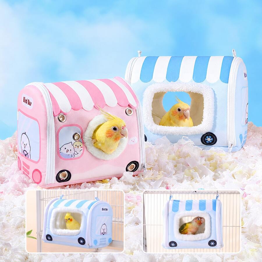 1pc Parrot Winter Cotton Nest Sleeping Bird Bed Tiger Peony Cockatiel Sun Conure Monk Parakeet Warm Bed House - View 1