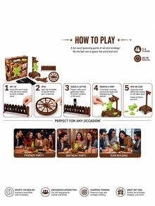 Permainan Tebak Kata, Permainan Tebak Kata Klasik dengan Roda Berputar dan Balok Huruf yang Dapat Dilepas, Mainan Edukasi Ejaan untuk Keluarga, Hadiah Permainan Meja untuk Pesta, Cocok untuk 2-4 Pemain - MultiWarna - View 7