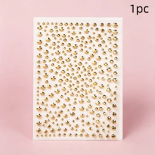 Gold Large Multi-Specification Three-Dimensional Simulated Gemstone Face Sticker DIY Music Festival Y2k Makeup Carnival Dance Eye And Face Decorative Diamond Sticker - Gold - View 4