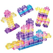 KNYYSECQ Children's Transparent Rainbow Building Blocks Toy - Stacking And Assembling Blocks, A Gift For Parent-Child Interaction For Boys And Girls - Multicolor - View 1