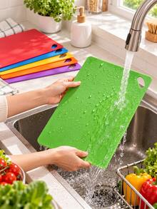 Bộ 6 tấm thớt cắt linh hoạt bằng nhựa phân màu, phù hợp cho thịt, rau củ, trái cây, cá và bánh mì, thảm chuẩn bị thực phẩm nhà bếp chống trượt, dễ vệ sinh, phụ kiện nhà bếp nhẹ - Xem 12