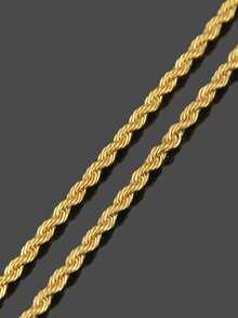 1pc Stainless Steel Twisted Rope Necklace, European And American Vintage Street Hip-Hop Style Gold-Plated All-Match Necklace, Waterproof, Sweat-Resistant, Non-Fading, Suitable For Parties, Daily Wear, Holidays, Birthday Occasions, Also Can Be Given As A Gift To Boyfriend/Girlfriend And Loved Ones, Elegant Valentine's Day Gift For Her/Him, Unisex Holiday Gift - Gold - View 8