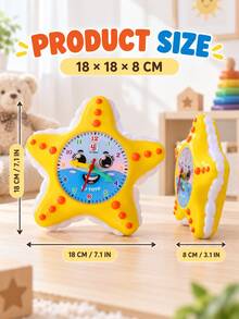Musical Light Up Starfish Crawling Toy,Clock Face With Auto Steering Universal Wheels & Obstacle Avoidance,Gift For Toddlers Baby Boys Girls,Christmas - Multicolor - View 10