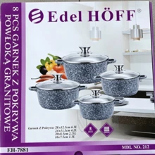 8/10/12pcs Marble Coated Aluminum Cookware Set, Grey Blue Speckled Pot Body, Compatible With Gas Stoves And Induction Cooktops, For Soup Boiling, Braising And Frying Various Ingredients In Household Kitchens - View 11