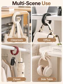 1 buah Gantungan Meja Portabel Multifungsi, Rak Gantung Tepi Meja untuk Tas Tangan, Gantungan Penyimpanan Tas/Kunci/Earphone, Desain Mini Ringan Hemat Ruang, Cocok untuk Kantor, Ruang Belajar, Rumah, dan Berbagai Skenario - MultiWarna - View 6