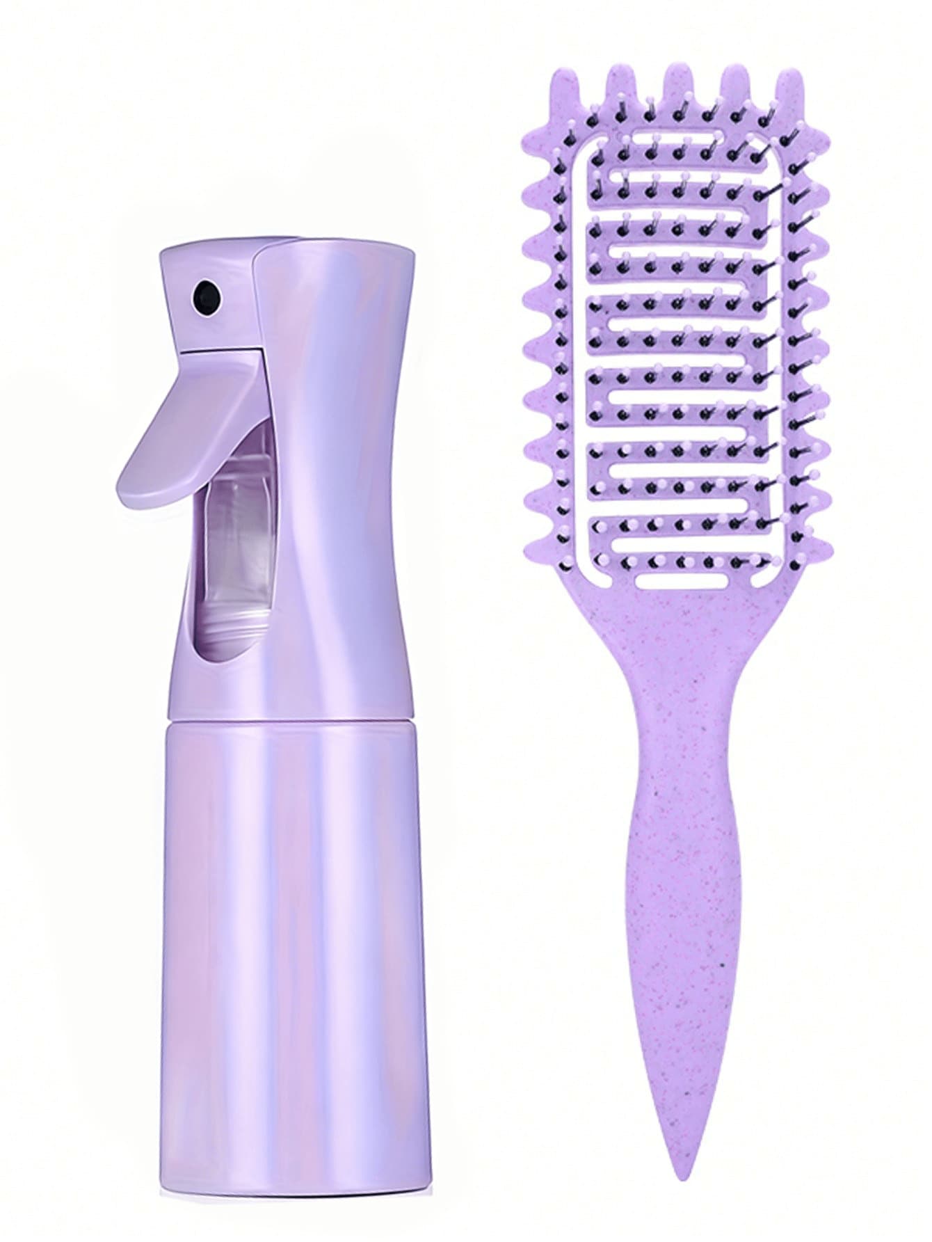 Set Alat Penata Rambut 2 Buah, Sisir Multifungsi, Botol Semprot, Sikat Rambut, Perlengkapan Perawatan Rambut Profesional, Cocok Untuk Wanita di Rumah dan Salon, Hadiah Natal dan Hari Valentine