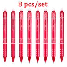 8-Pack Erasable Gel Pens, 6 Color Assorted Retractable Pens, Smooth Writing Refillable Pens With Eraser Tip For Students, School, Office, Note Taking, Journaling, Homework & Everyday Writing - Multiple Styles - View 18
