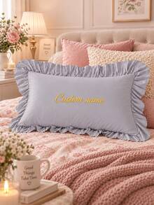 Personalized Pillowcase, Embroidered Couple Pillowcase, Couple Gift, Newlywed Gift, Wedding Keepsake - Multicolor - View 6
