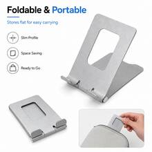 Portable Foldable Aluminum Alloy Phone & Tablet Stand, 180° Adjustable Desktop Phone & Tablet Holder, Compact Non-Slip Phone Base, Suitable For Desktop And Travel Use - Multi-color - View 11