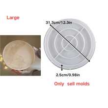 1 Set Round Silicone Mold Trays - Large, Medium And Small | DIY Cement, Clay, Plaster And Concrete Casting Molds | Resin Coasters, Jewelry Stands And Organizer Dish Molds, Suitable For Home Decor - White - View 14