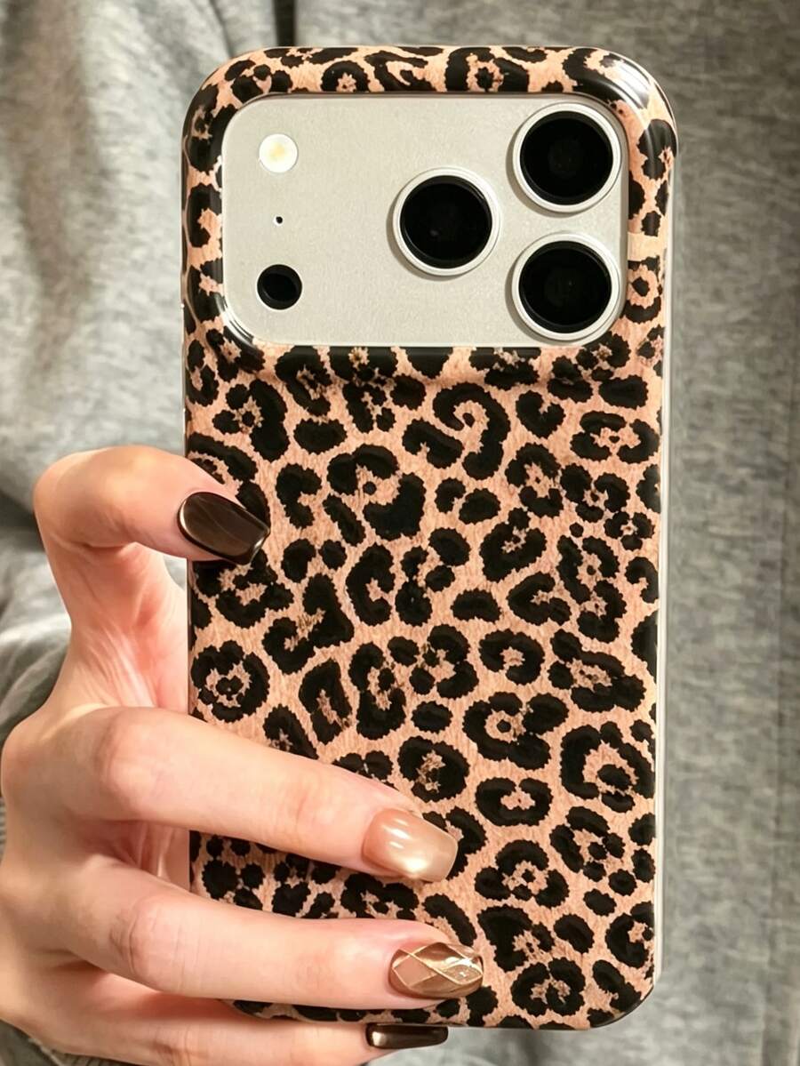 Luxury Dark Brown Leopard Print Design Phone Case Compatible With Iphone 18 Pro Max 18 Pro 17 Pro Max 17 Pro 17 16 Pro Max 16 Pro 16 15 Pro Max 15 Pro 15 14 Pro Max 14 Pro 14 13 Pro Max 13 Pro 13 12 Pro Max 12 Pro 12 11 Stylish Retro Autumn And Winter Soft Cover - Brown and Black Leopard Print - View 1
